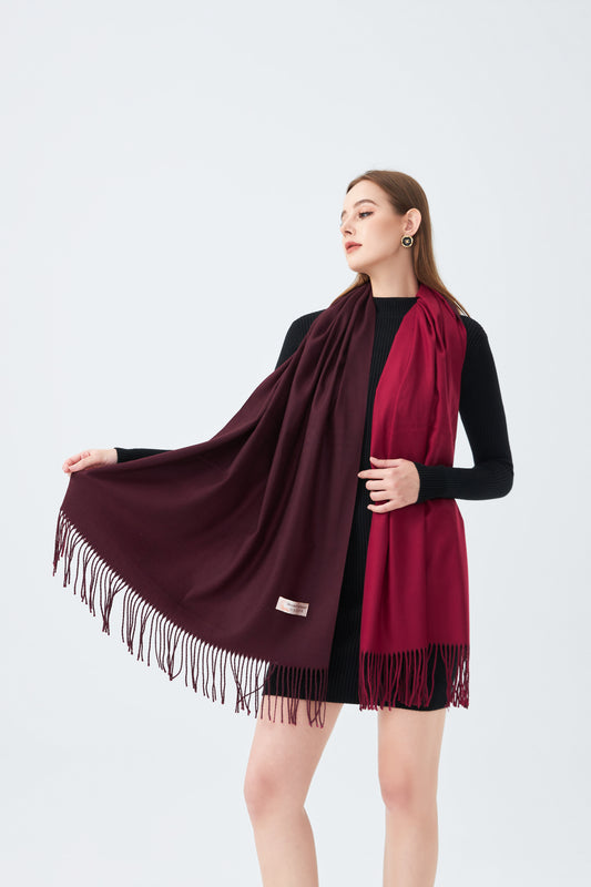 Double-Sided Cashmere Scarf for Women