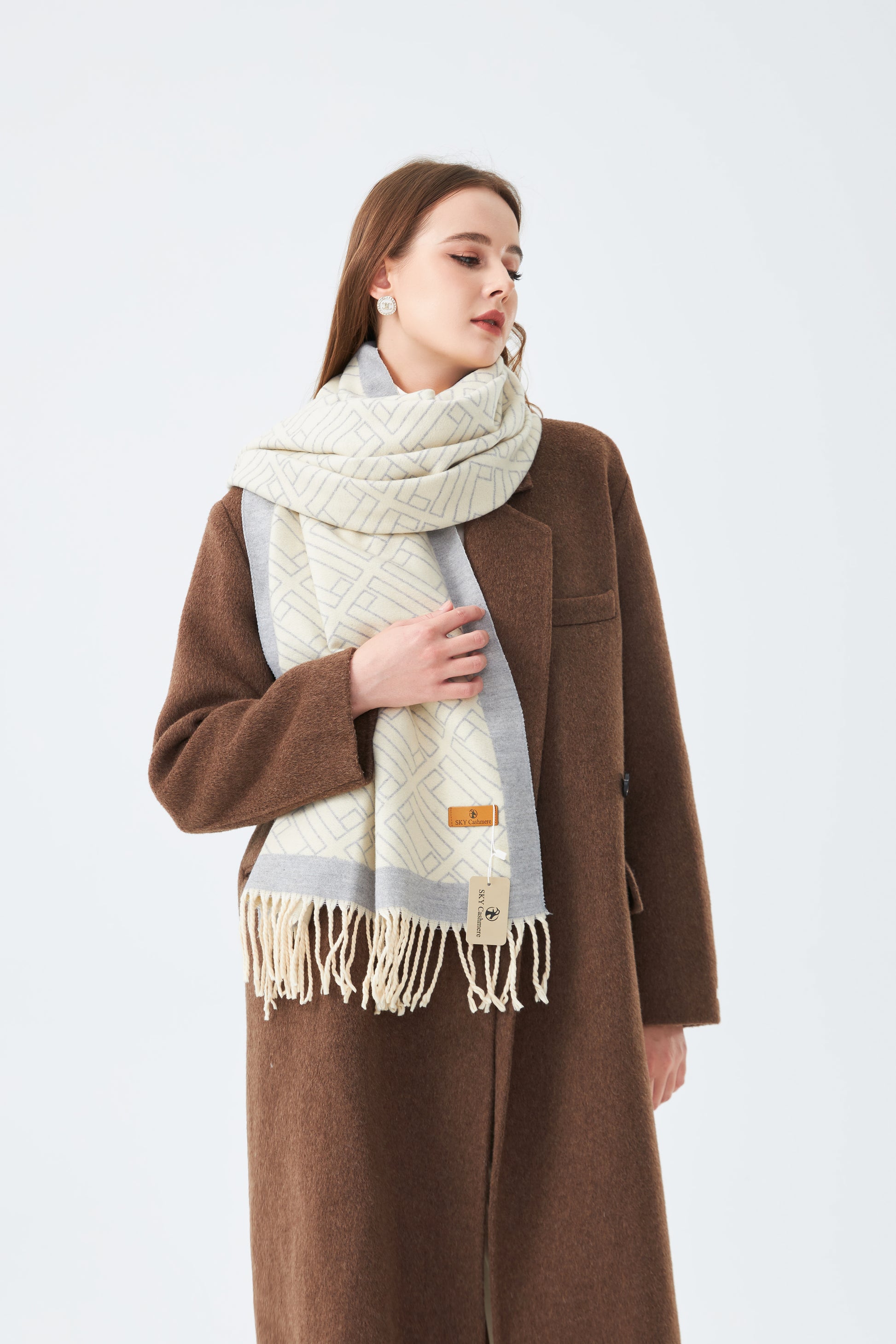 Wool Scarf Tan Scarf Womens Zighilli Scarf Womens Mens Cashmere