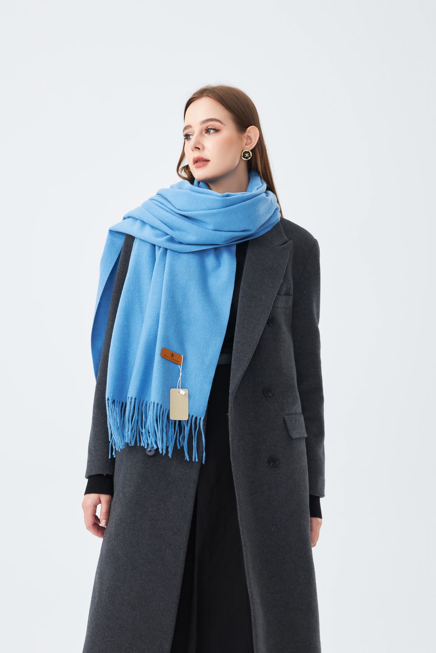 Single Tone Winter Plain Wool Scarf for Women