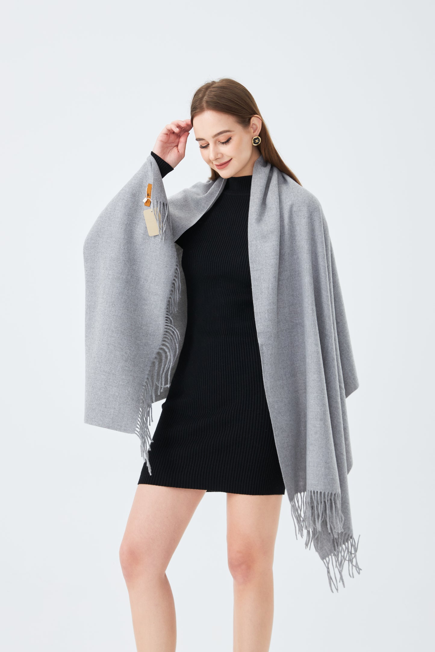 Single Tone Winter Plain Wool Scarf for Women