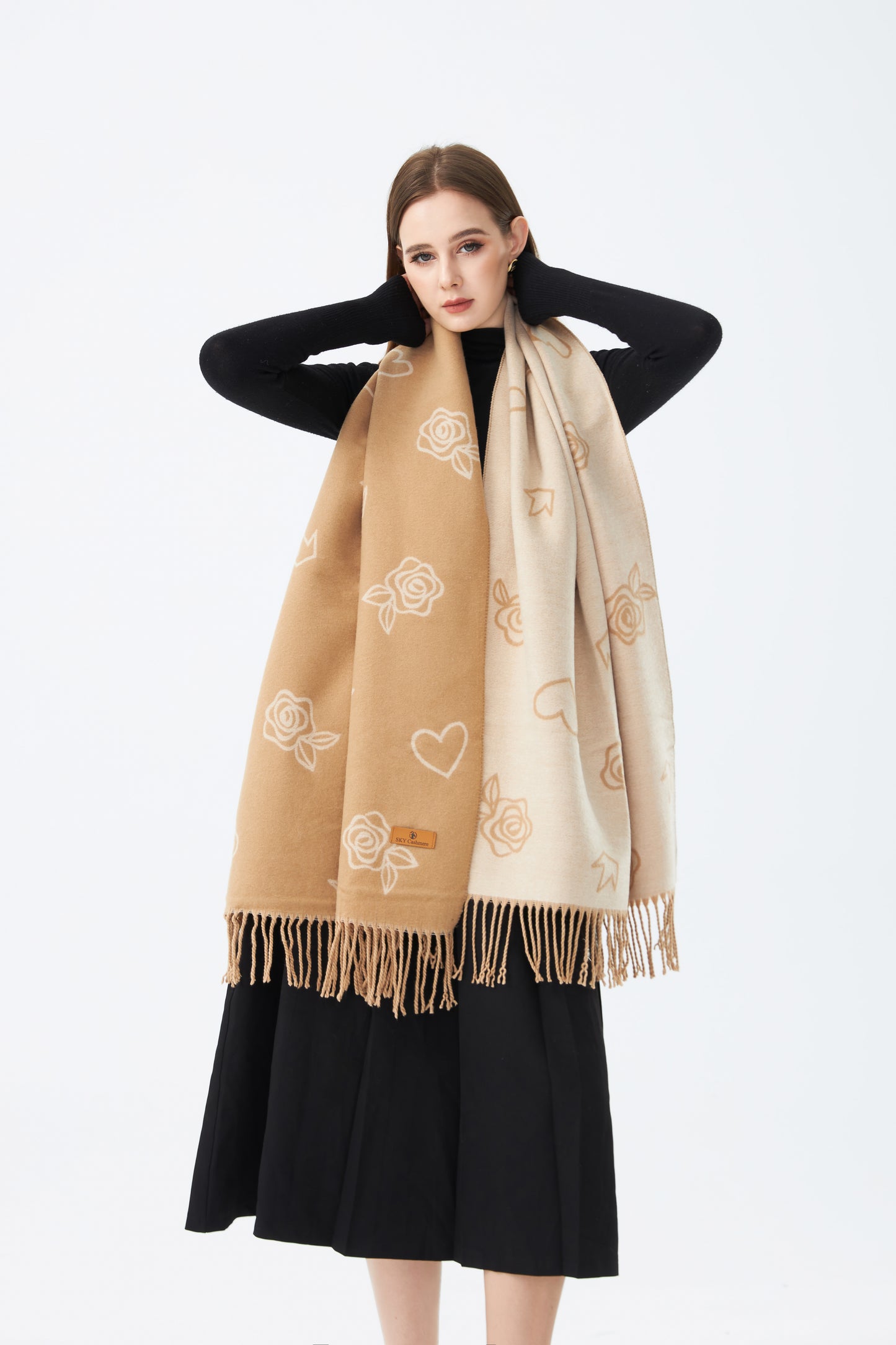 Winter Stole with Rose