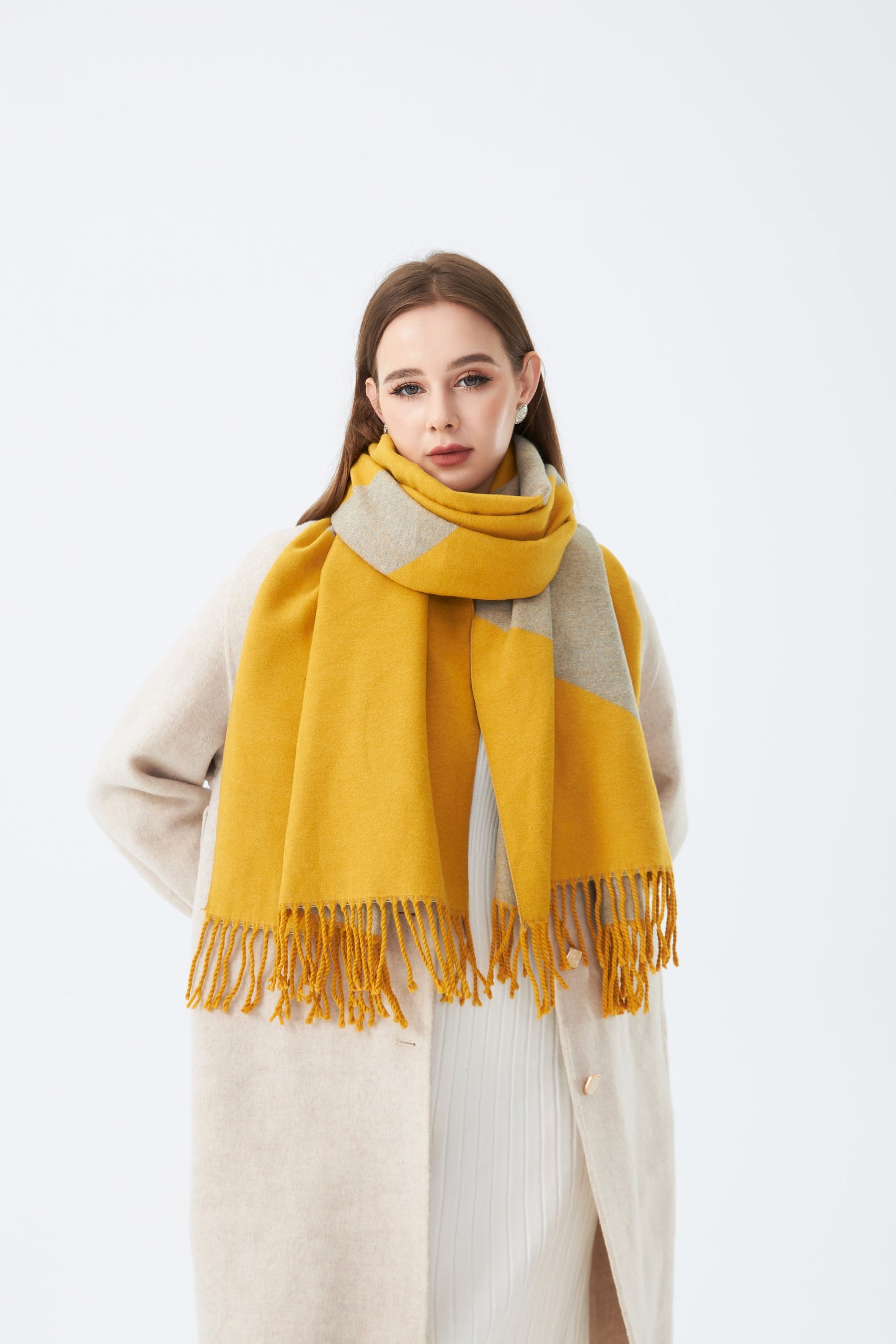 Two Tone Winter Stole for Women