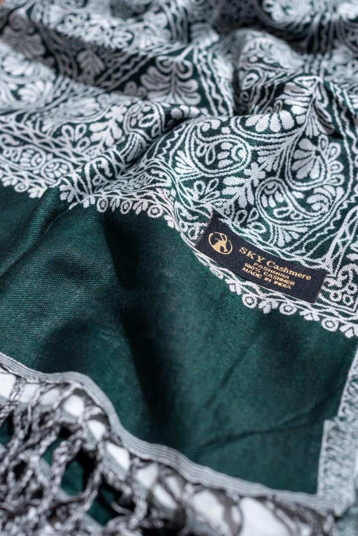 Winter Handmade Indian Cultural Pure Wool Shawl For Festival Teal P13