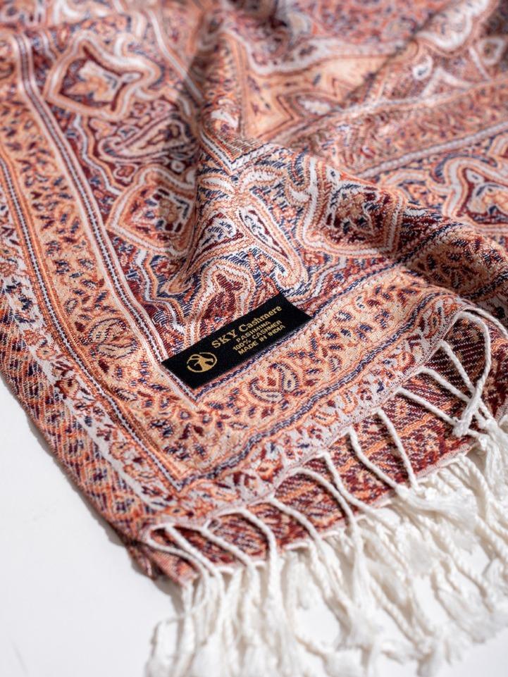 Winter Handmade Indian Cultural Pure Wool Shawl  For Festival Blast-Off Bronze Color P01