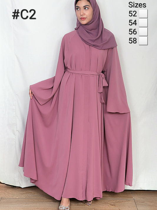 Muslim Fashion Pinkish Abaya Nida C2 - Women's Islamic Clothing