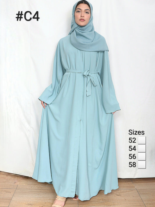 Muslim Fashion Abaya Light Blue C4 - Women's Islamic Clothing