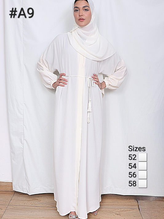 Muslim Fashion White  Abaya  A9