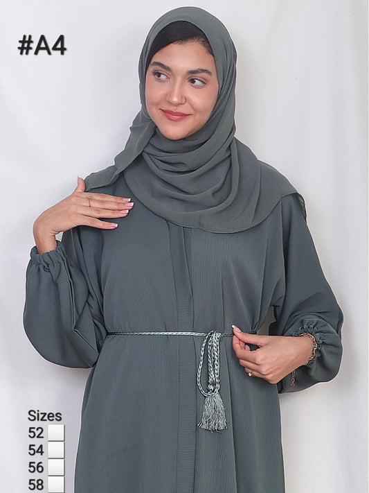 Muslim Fashion Abaya Mid Grey A4