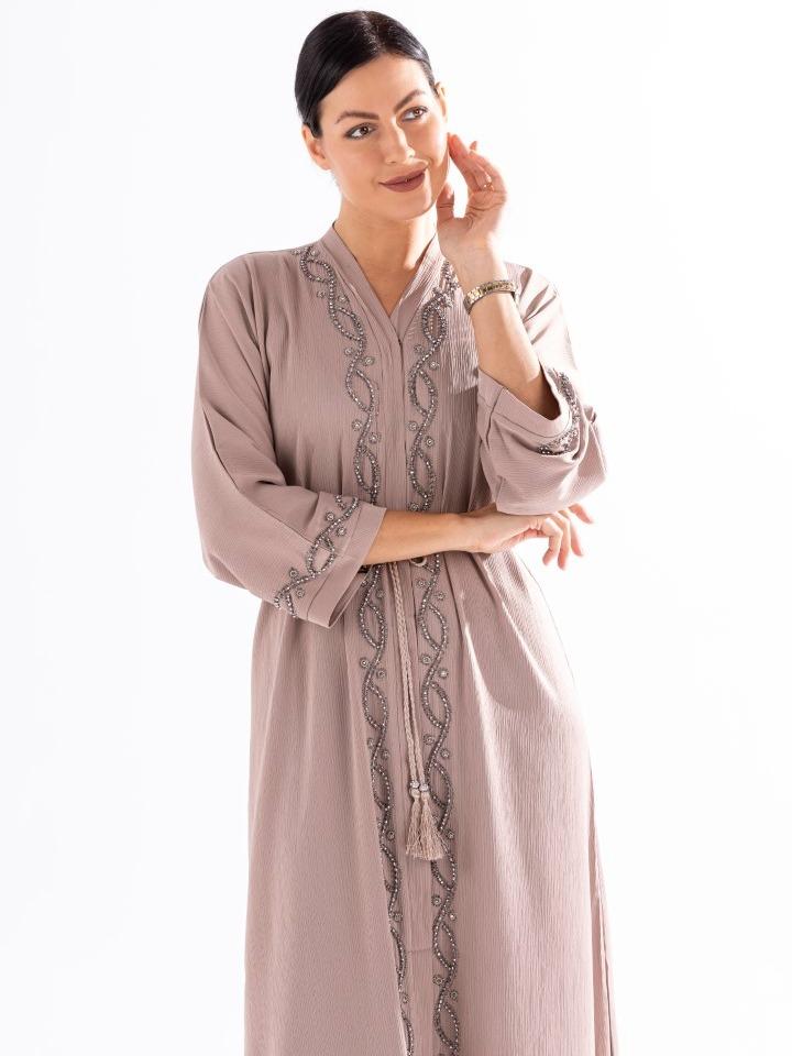 Beaded Embroidery Stylish Abaya by Sky Cashmere D6